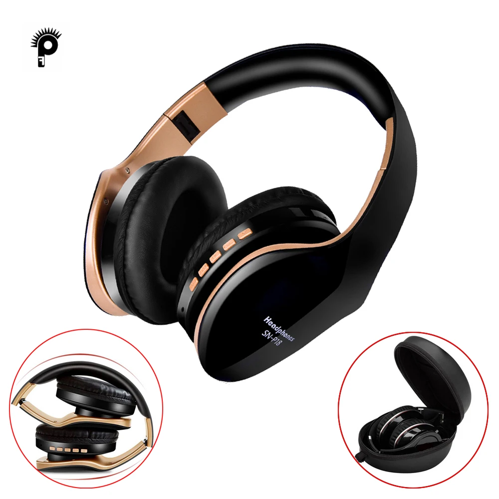 Беспроводные наушники PunnkFunnk V5.0 + EDR Bluetooth гарнитура для телефона складные игровые
