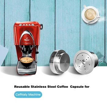 

Refillable Coffee Filters For Caffitaly Tchibo Cafissimo Classic K-fee Stainless Steel Reusable Coffee Capsule & Tamper Set