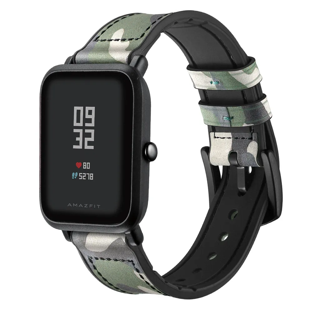 Кожаный силиконовый ремешок для наручных часов Huami Amazfit Bip Молодежные часы 20 мм ремешок для часов браслет