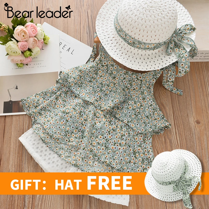 az1614 green Bear leader/платье для девочек г. Новая детская одежда Комплекты с платьем на бретельках детская одежда, пуловер рубашка в полоску+ платье/Джинсовый комплект - Цвет: az1614 green