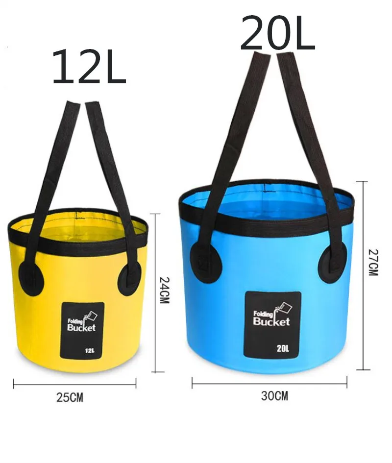 Seau Pliable 16-20L – Sac D'eau Portable Pour Voyage, Camping, Pêche – Neuf
