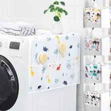 Чехол для стиральной машины PEVA с принтом, многофункциональный карманный пылезащитный чехол для бытового холодильника, домашний текстиль, Пылезащитная ткань Чехол для стиральной машины PEVA с принтом, многофункциональный карманный пылезащитный чехол для бытового холодильника, домашний текстиль, Пылезащитная ткань