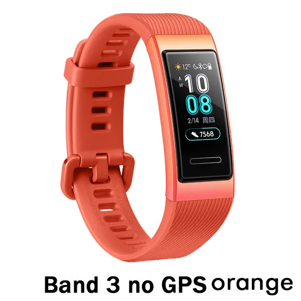 Huawei Band 3 Pro Band 3 0,95 дюймов Поддержка gps NFC трекер плавание Водонепроницаемый Bluetooth фитнес-трекер сенсорный экран - Цвет: Band 3 Orange