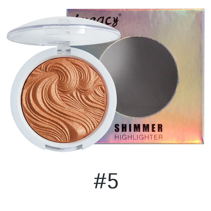 Color 5 Cellacity 12 colors face highlighter bronzer Palette Makeup Glow Face Women Contour Shimmer Powder iluminador maquillaje Powder - Color: Color 5