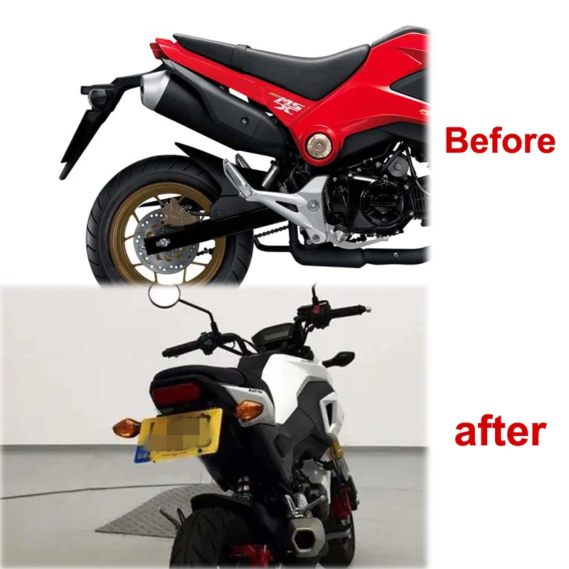 Держатель для номерного знака мотоцикла Honda Grom MSX125 2017 2019 черный