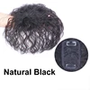 AOSIWIG Black Brown Curly Hair Top Toupee Clip In Synthetic Hair Extensions Replacement Closure Hairpiece Wigs With Bangs Women ► Photo 3/6