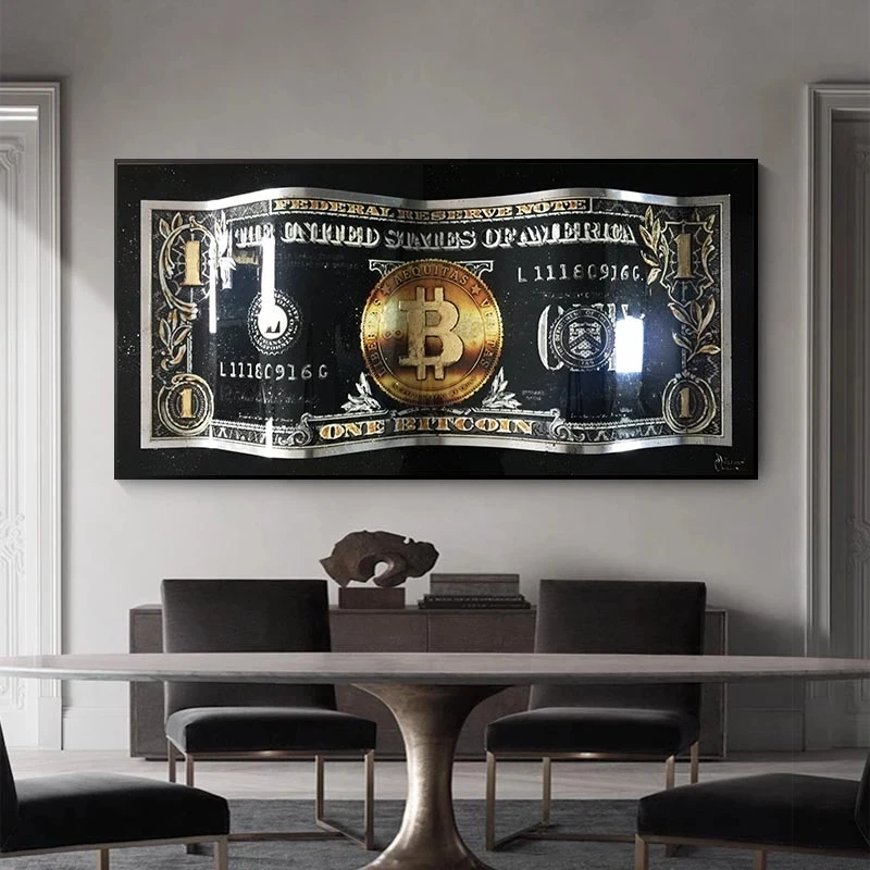 Home Decor Modern Popular Colorful Hundred Money Abstract Poster Wall Picture Wall Art