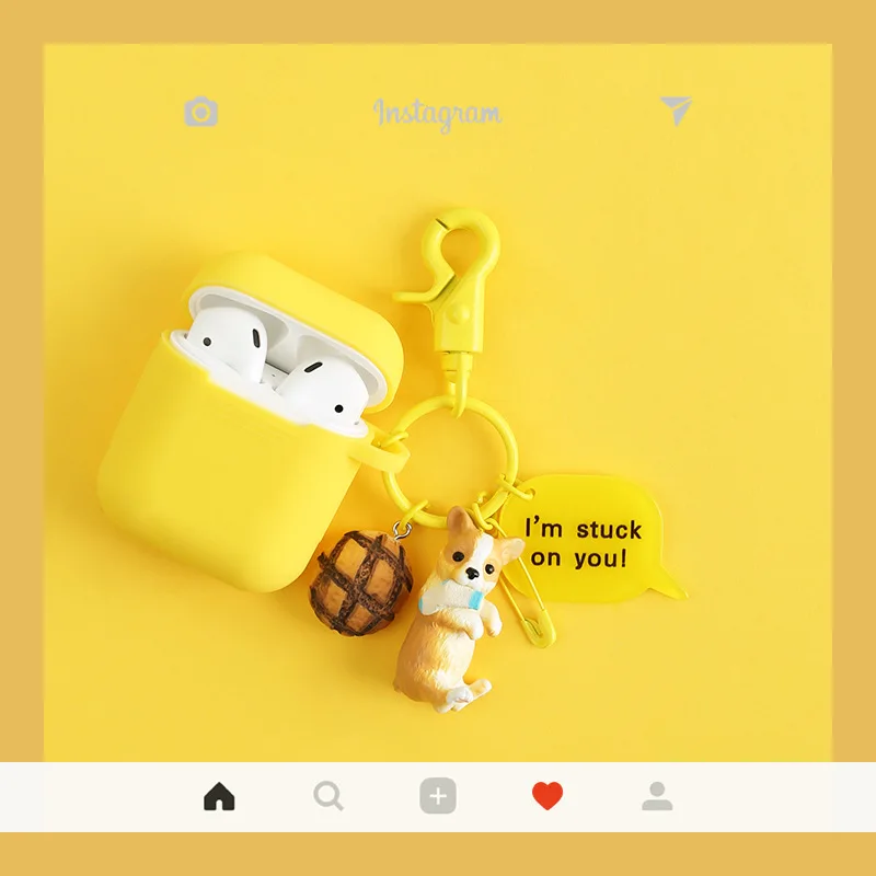 Аксессуары для наушников с милым единорогом силиконовый чехол Airpods 1 2 защитный