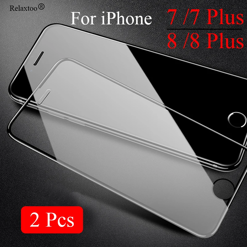 2 шт. Защитное стекло для apple iphone 7 plus закаленная пленка aphone 8 8plus plas защитная