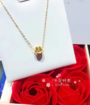 

Autumn and winter new product gold 999 boutique round cat eye transfer bead pendant +925 sterling silver ladies fashion necklace