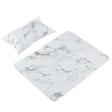 Waterproof Soft Hand Rest Cushion Pillow Nail Art Design Manicure Care Arm Holder Foldable Pad Treatment Tool- White