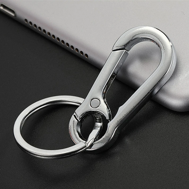 Carabiner Buckle Hook Strap keychain Ring for Camping Hiking Climbing Keyring 