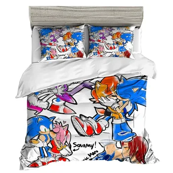

Dropshipping 3D Bedding Set Sonic Duvet Cover Bedding Sets QUEEN King size Dropshipping Boy gife Children's gifts