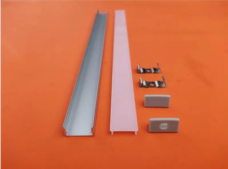 Высокого качества алюминиевый канал с крышкой для smd3528 Светодиодные полосы, светодиодные бар, линейная Светодиодная лампа
