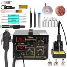 852D+ 2 in1 Heat Gun Air Pump Type Digital Desoldering Station Soldering Iron Rework Soldering Hot Air Gun Phone Repair Welding