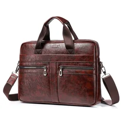 New Men's Handbag Large Capacity Retro Shoulder Messenger Bag Casual Briefcase Laptop Bag for Men