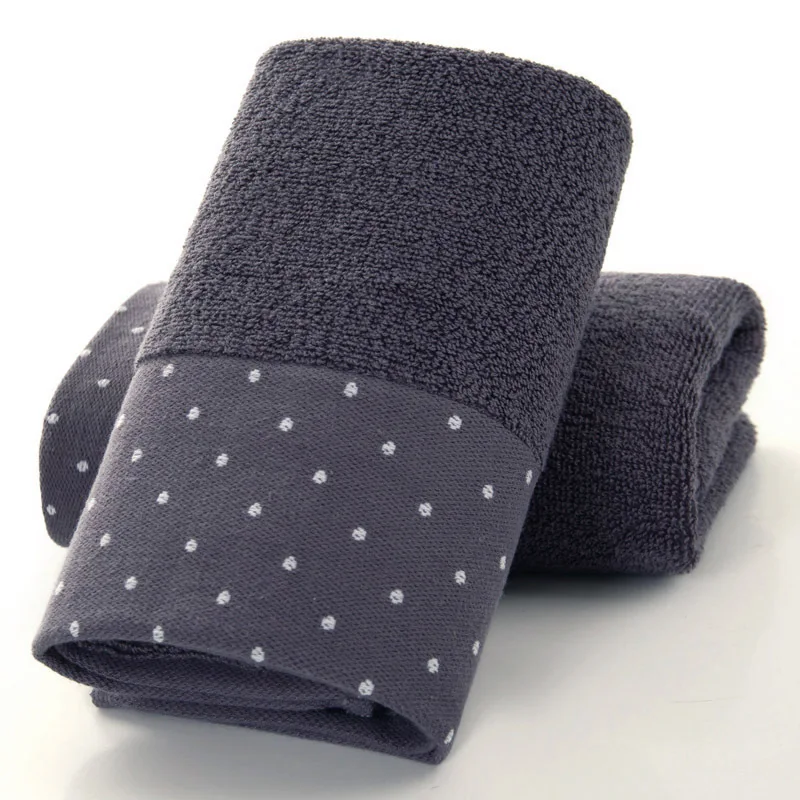 35x76cm Thick Cotton Solid ColorvTowel Bath Mat Adult Face Towel Absorbent Enhanced Sports Fitness Handkerchief Washcloth Gift - Цвет: Темно-серый