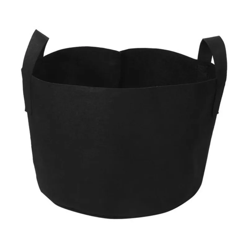 

Garden Plants Growing Bag Vegetable Flower Aeration Planting Pot Container Black Round Shape Environmental-Friendly[US-Stock]