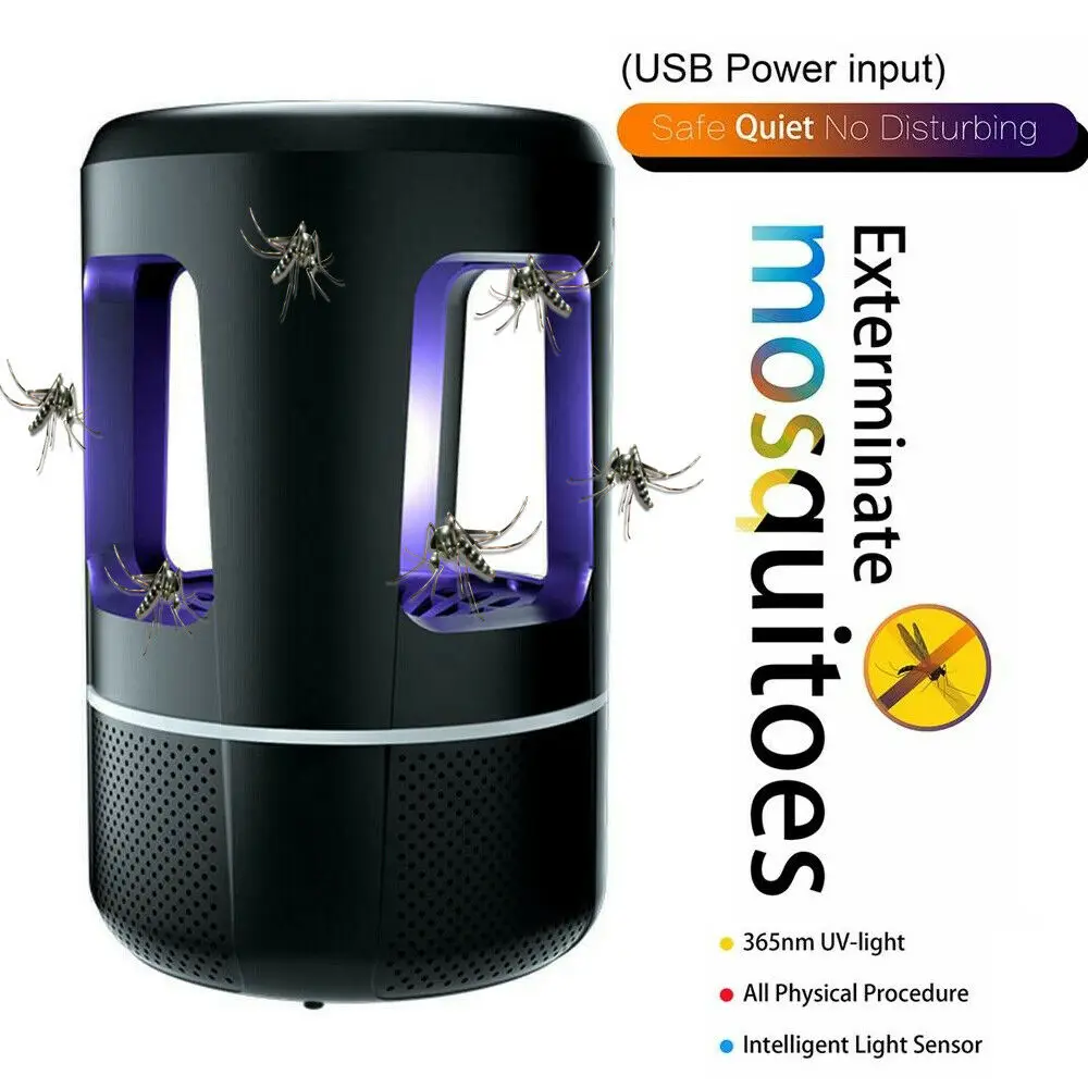 

12V USB Mosquito Killer Lamp Insect Fly Bug Zapper Trap Pest LED Control UVLight Home LED Bug Outdoor Zapper Trap Radiationless