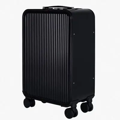 1" 20" 2" дюймовый Алюминиевый Чемодан TAS LOCK spinner бизнес-тележка для багажа Сумка На Колесиках - Цвет: Black