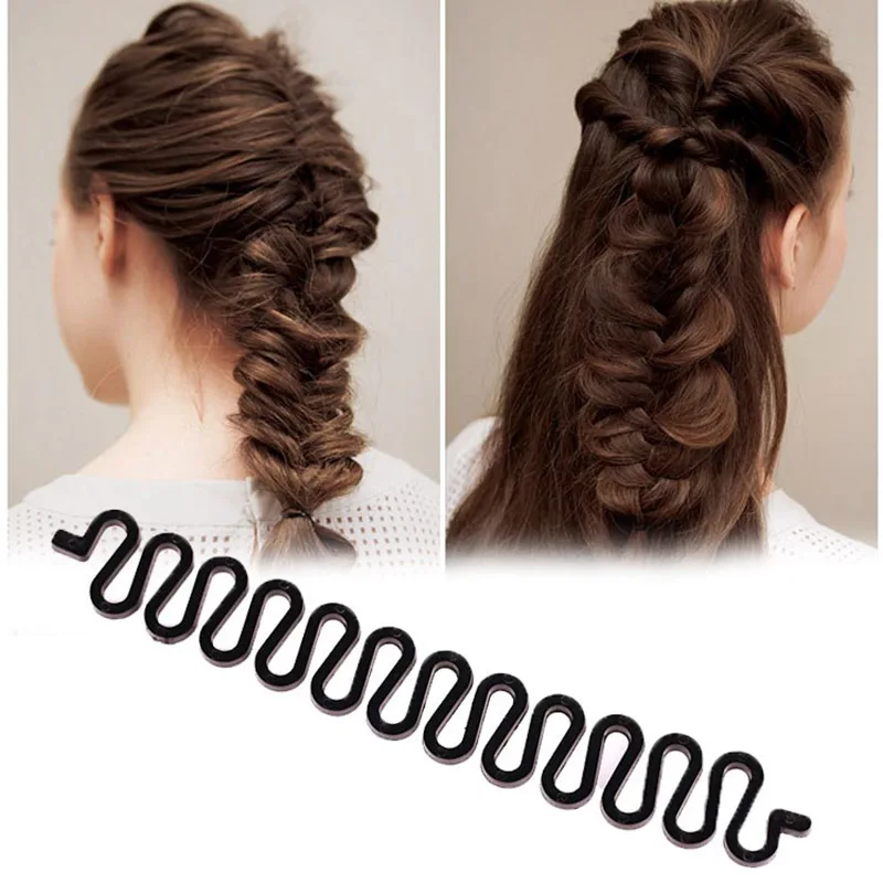 

Women Magic Hair Braiding Twist Curler Styling Hairpin Holding Hair Braiders Pull Hair Needle Ponytail DIY Tool Hair Accessories