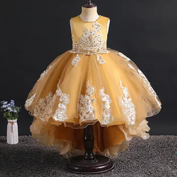 

Very beautiful new Style girls dress birthday party protagonist beaded lace tutu tuxedo dress children's baby new year clothes