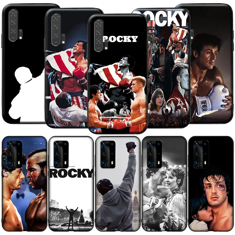 Силиконовый чехол GX199 Rocky Balboa для Huawei P9 P10 P20 P30 P40 Y6 2018 Y7 Y9 Lite Pro Max Prime Mini | Мобильные