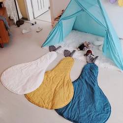 Alfombra de juego de algodón para bebé, tapete con forma de pera para gatear, manta para decoración de habitación de niño, alfombra para suelo, fotografía para guardería de recién nacido