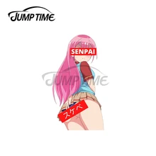 Salto tempo 13x5cm para cópia de waifu anime menina adesivos de carro windows personalidade decalque estilo do carro surfboard camper decoração