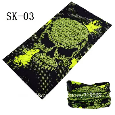 Skull Series Bandanas Sport Bicycle Motorcycle Variety Turban Magic Headband Veil Multi Head Scarf Scarves Face Mask Wrap mens navy scarf