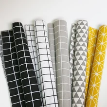 100*150 см в клетку классический геометрический узор натуральная хлопково-льняная ткань обивка