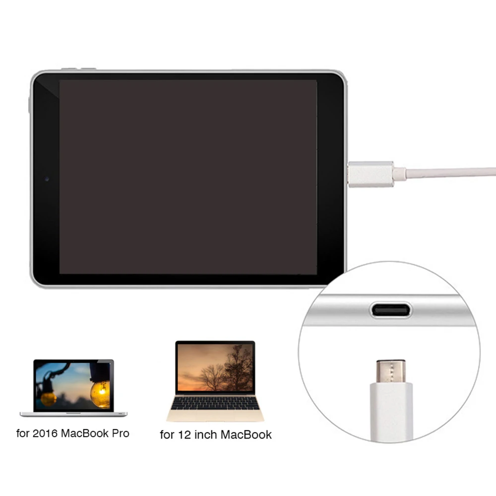 Besegad 5 91 дюйма USB C Тип 3 1 для мини дисплея Порт Кабель Адаптера DP Для Apple Новый Macbook Mac