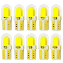 10 шт. T10 W5W силиконовый чехол COB светодиодный автомобильный парковочный светильник 501 WY5W силикагелевый корпус светодиодный клиновидный для салона купольная лампа авто Поворотная боковая лампа