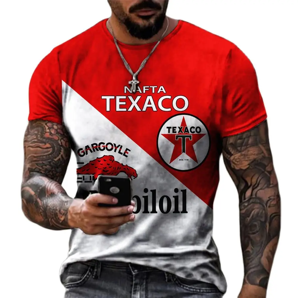 New Men's T-Shirt Summer 3D Printing Short-Sleeved Oversized Short Sleeve Personality Fashion Stitching Pattern T-Shirts For Men