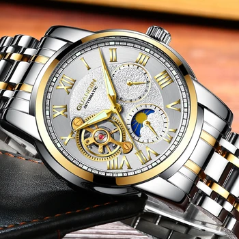 

relogio masculino GUANQIN Luxury Brand Watch Men Business Tourbillon Stainless Steel Watches Automatic Mechanical Wrist Watch