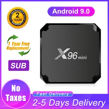

X96 Mini SUB 4K FHD Android 9.0 TV box Almogic S905W H.265 WIFI2.4G 1G+8G/2G+16G Smart Tv Box X96mini tv receiver No App Include