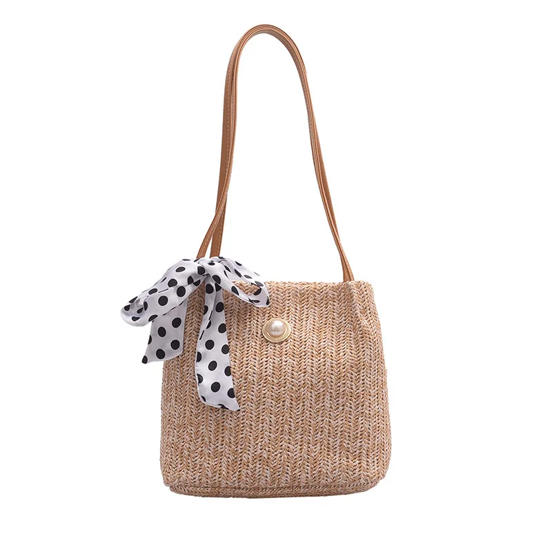 

Bohemia Women Straw Crossbody Bag Bowknot Handbags Women Large Capacity Summer Beach Bag bb456