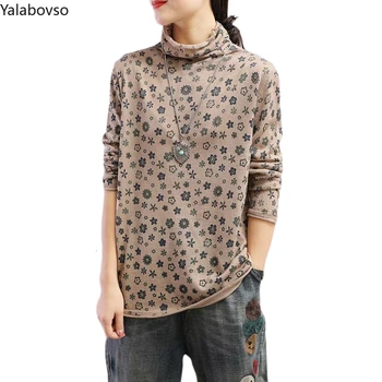 

Vintage printed Fashion Winter New Casual Pullovers Ladies Luxury Printed Sweaters Womens Kintted Jumpers Loose Cotton Knitwears