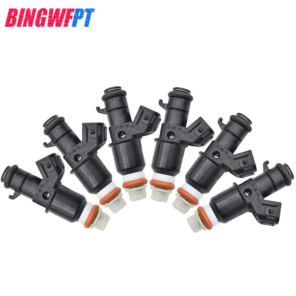 Set Of 6 Fuel Injectors Nozzle 16450rzp003 For Honda Pilot
