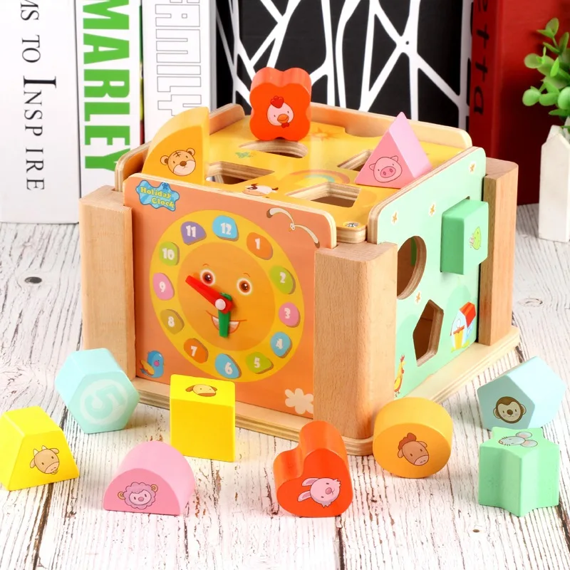 

Twelve Hole Intelligence Box Shape Matching Children Baby Early Childhood Cognitive Educational Building Blocks Toy 1-2-3-Year-O
