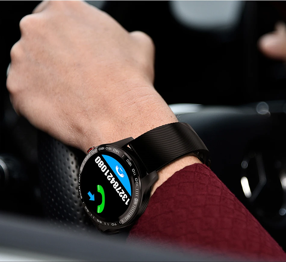 Le Jeune moderne.Montres connectées-Montre connecté L9 écran tactile, rythme cardiaque, étanche, notifications-Montre connectée tendance. Notifications d'appels en liaison avec votre téléphone. Rythme cardiaque et suivi d'activité physique.