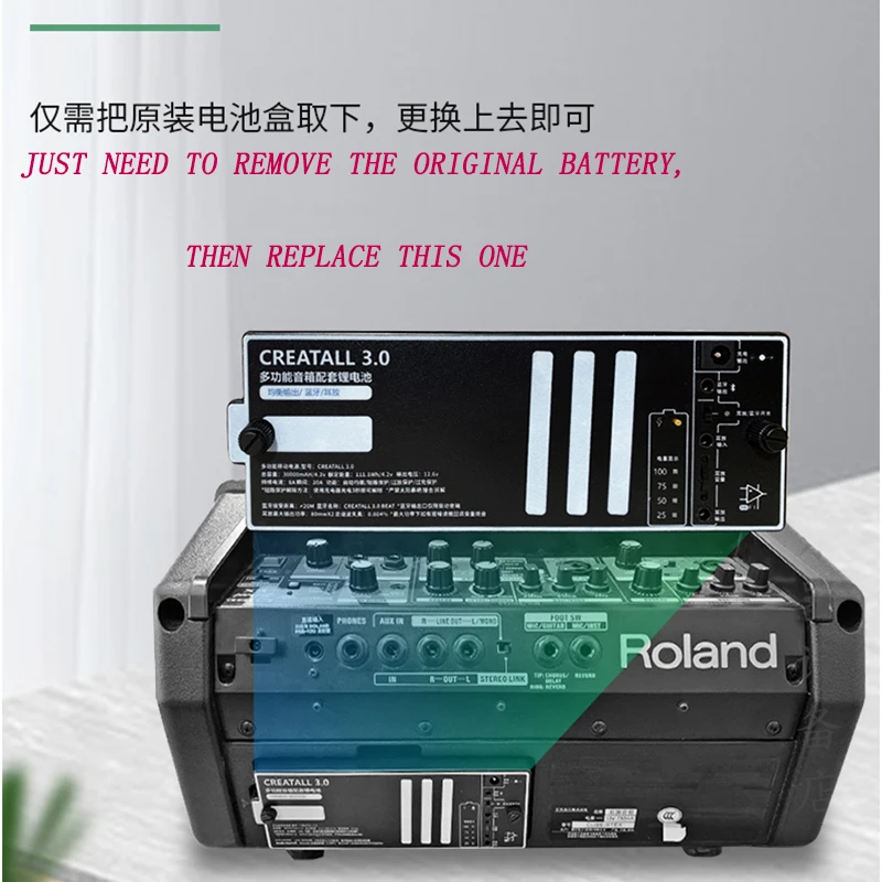 Литиевый резервный аккумулятор Power Bank PRO для Roland Cube Street EX гитарный усилитель