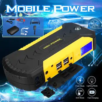 

89800 mAh Car Jump Starter Power Bank 12V 4 USB Auto Battery Charger Booster Emergency Starting Device with LED Light