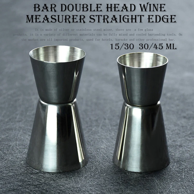 Dual Shot Drink Measure Double Jigger Stainless Steel Cocktail Shaker