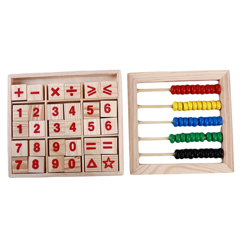 Многофункциональный Abacus обучающая подставка деревянная Монтессори игрушки счетные познавательные доски раннего образования математические игрушки для детей подарок