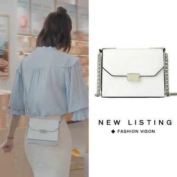 

Bag women 2020 new women's luxury design crocodile pattern small square bag fashion shoulder bag