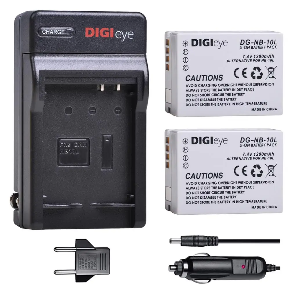 2Pcs 1200Mah Nb-10L Nb10L Battery + Charger Kit Per Canon Powershot G1 X G3 X G15 G16 Sx40 Hs Sx50 Hs Sx60 Hs Fotocamera
