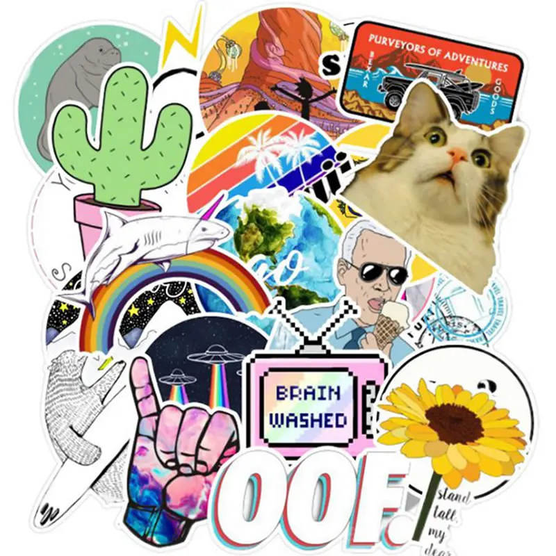 

10/30/50pcs/Pack Cool Waterproof Anime Stickers Skateboard Suitcase Guitar Motorcycle Funny Graffiti Sticker Girl Kid DIY Toy