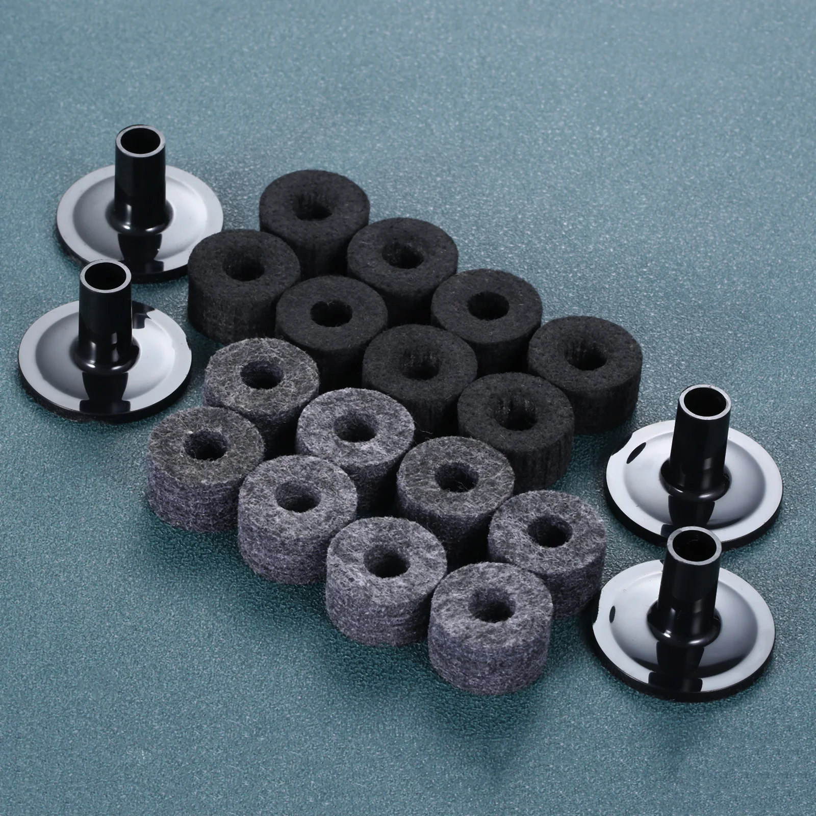 8Pcs Cymbal Stand 25mm Felt Washer 2Pcs Cymbal Sleeves Drum Replacement Parts