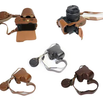 

Luxury Version Camera Bag PU Leather Case Cover For Canon EOS M6 EOSM6 With Storage Bag Shoulder Strap Battery Opening